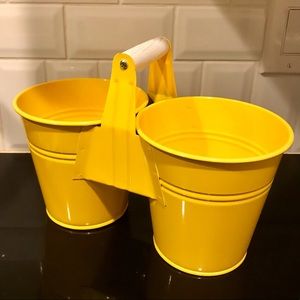 Bright yellow utensil holder